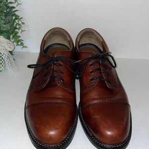 Mens Leather Dockers Oxford Shoe Brown Size 12M